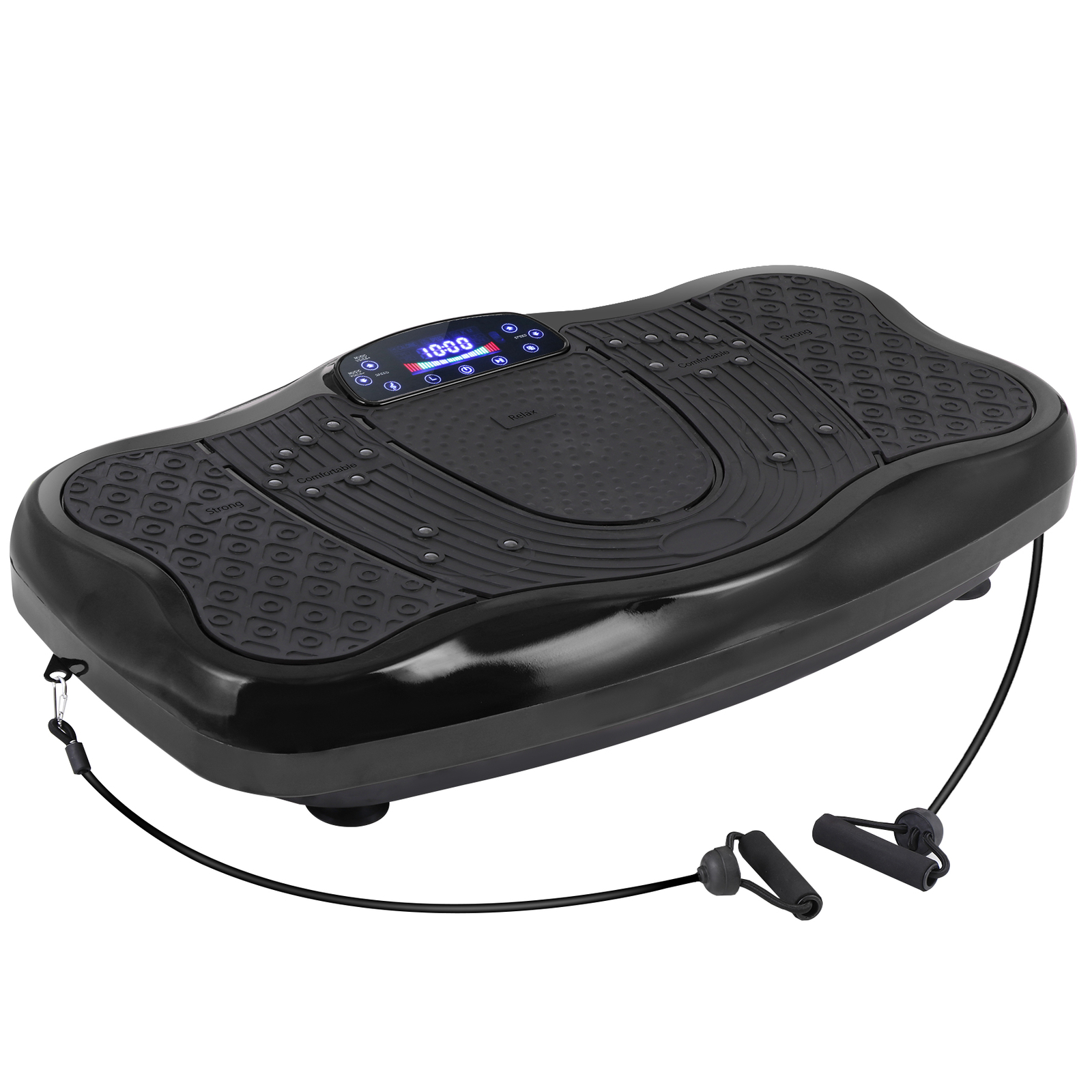 Vibration Plate Whole Body Vibration Platform Exercise Machine w/Bluetooth Black