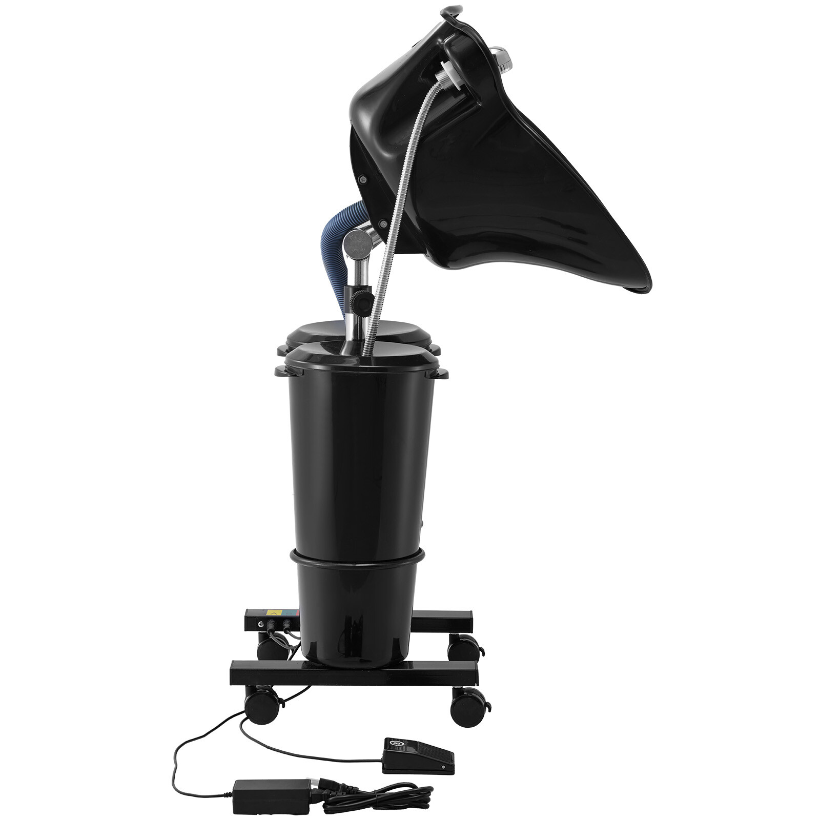 Portable Shampoo Bowl with Drain Hose 2 Buckets Adjustable Height Salon Sink