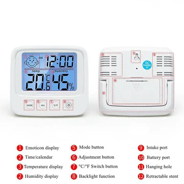Digital Temperature Humidity Meter Home Indoor Electronic Hygrometer Thermometer