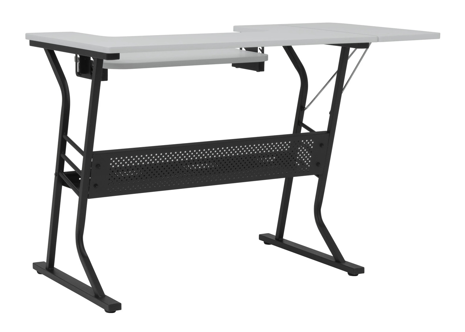 Eclipse Sewing and Craft Table in Black / White