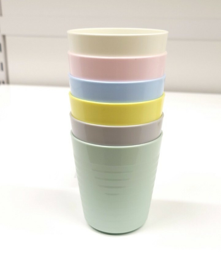 Ikea Kalas Children Kids Plastic Cups Pastel Colors 6 Cups New 8oz