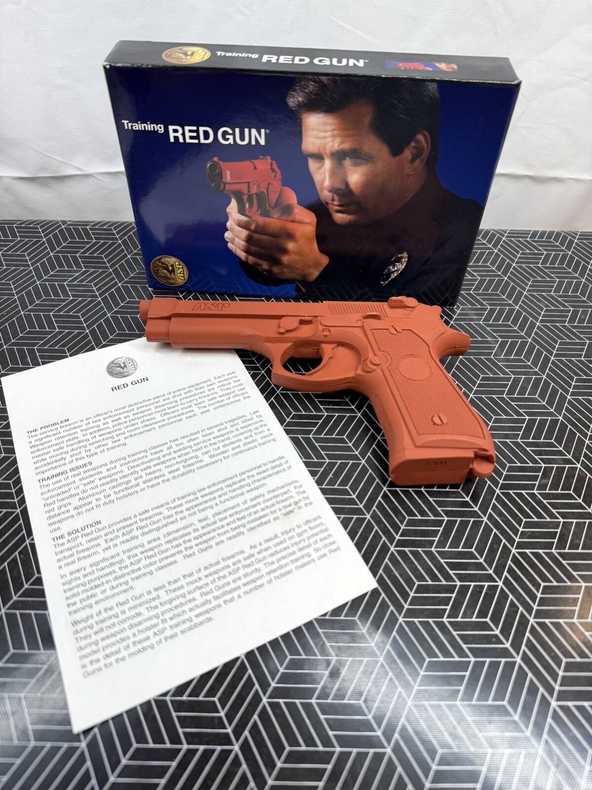 New From 1999! ASP 7301 Red Gun Practice Simulation Training Aid Beretta 9mm