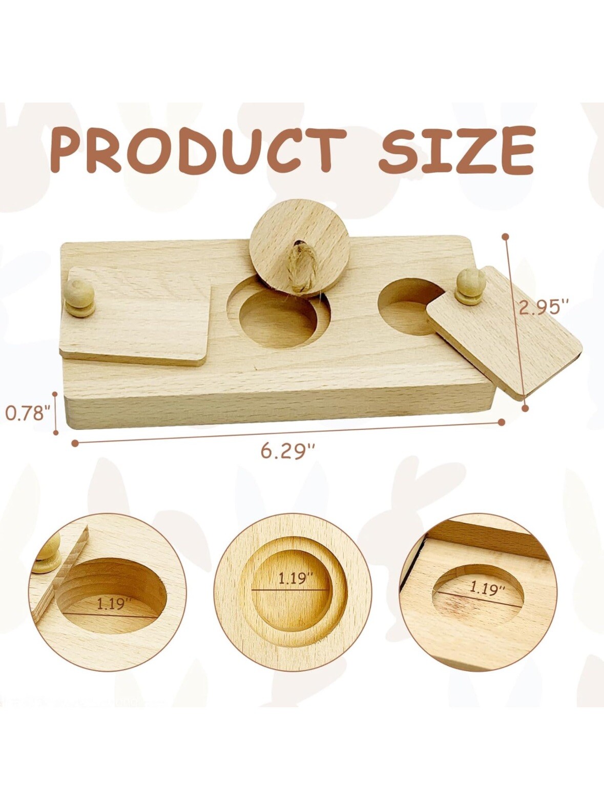 Wooden Enrichment Foraging Toy Set Guinea Pig Foraging Toy Wooden for Gerbil