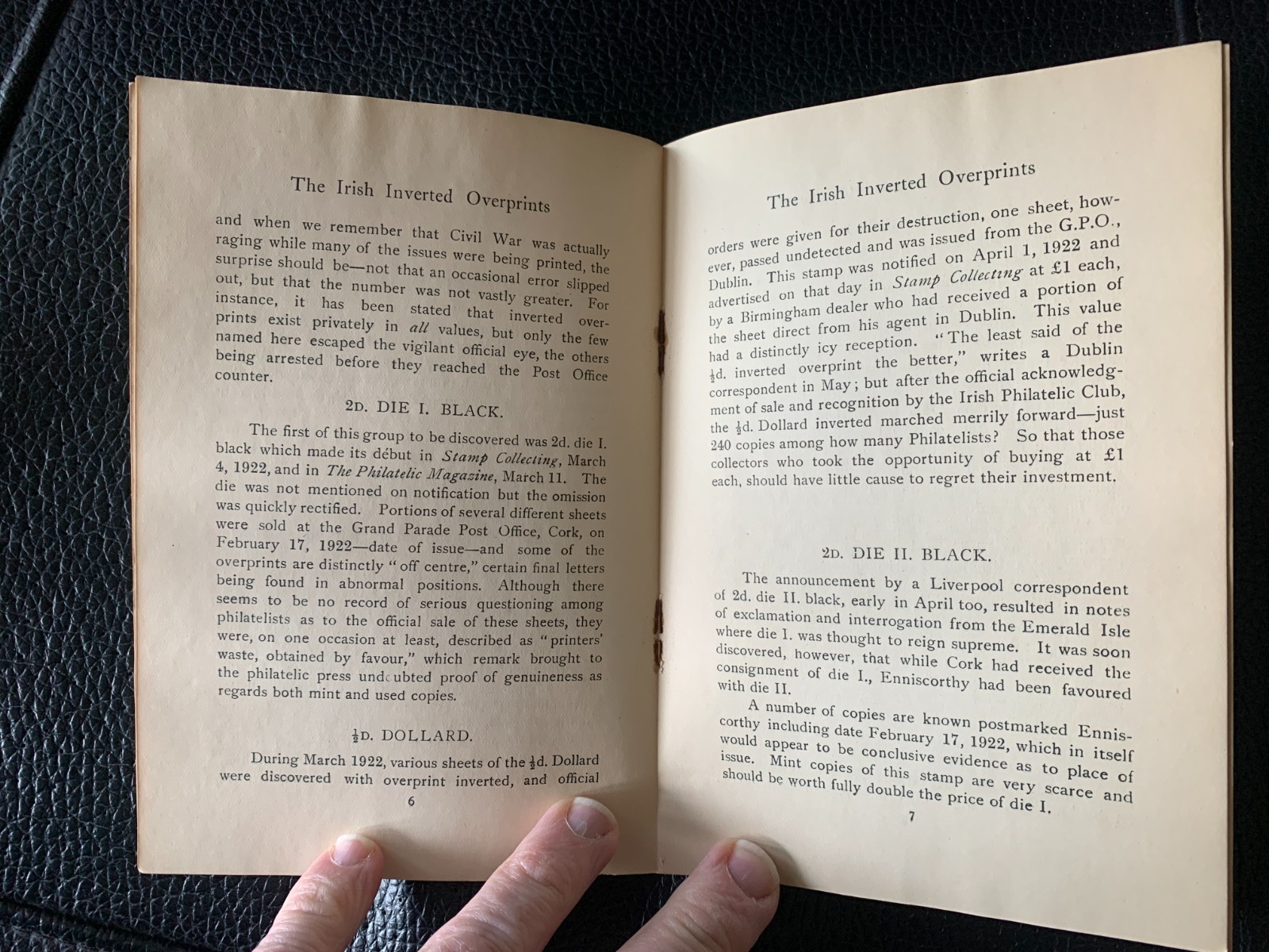 The Irish Inverted Overprints Charlotte J Cooke 1928 Ireland Philately