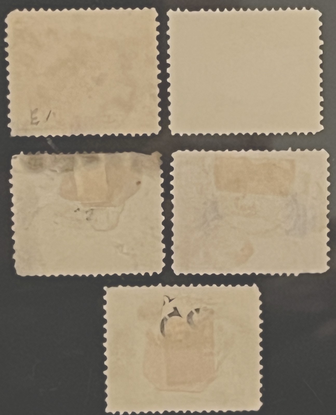 EGYPT stamps-1867-lot H-2nd set ever issued in Egypt-5 stamps-SCOTT 8 to 12