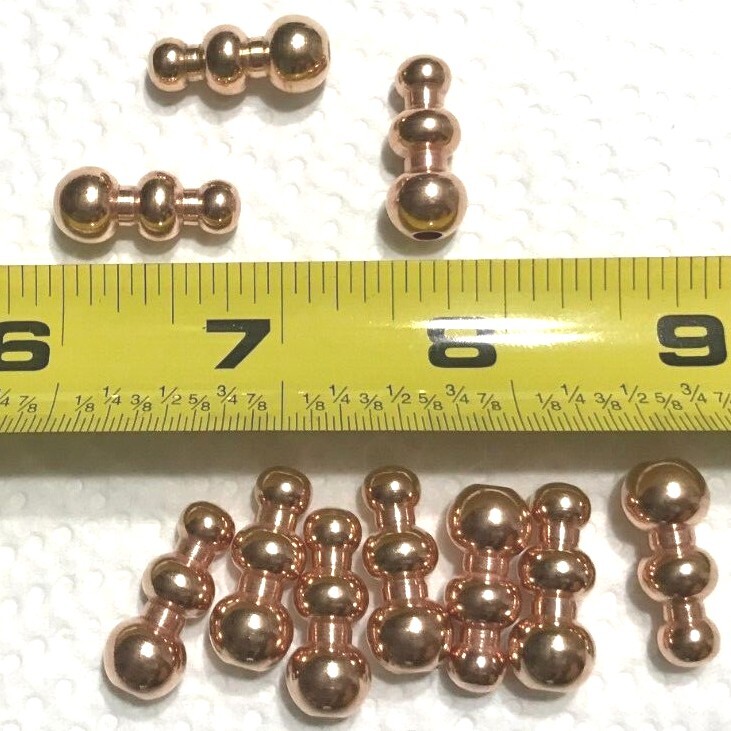 10 VINTAGE SNOWMAN Style 64 SPINNER brass Lure body BRASS  About 7/32oz.