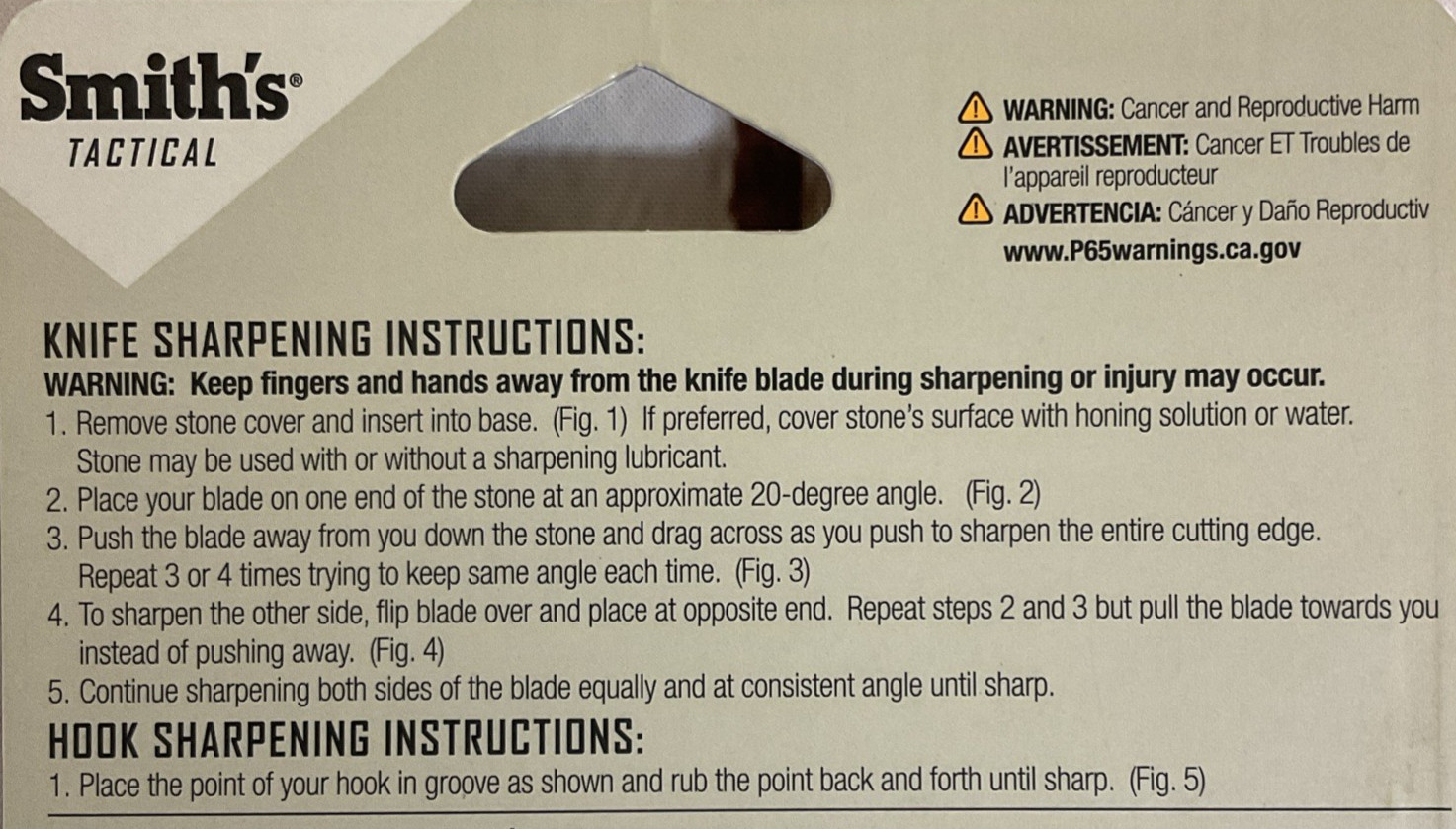 Smith's 50363 4" Fine Diamond Knife Tool Sharpening Stone 10cm