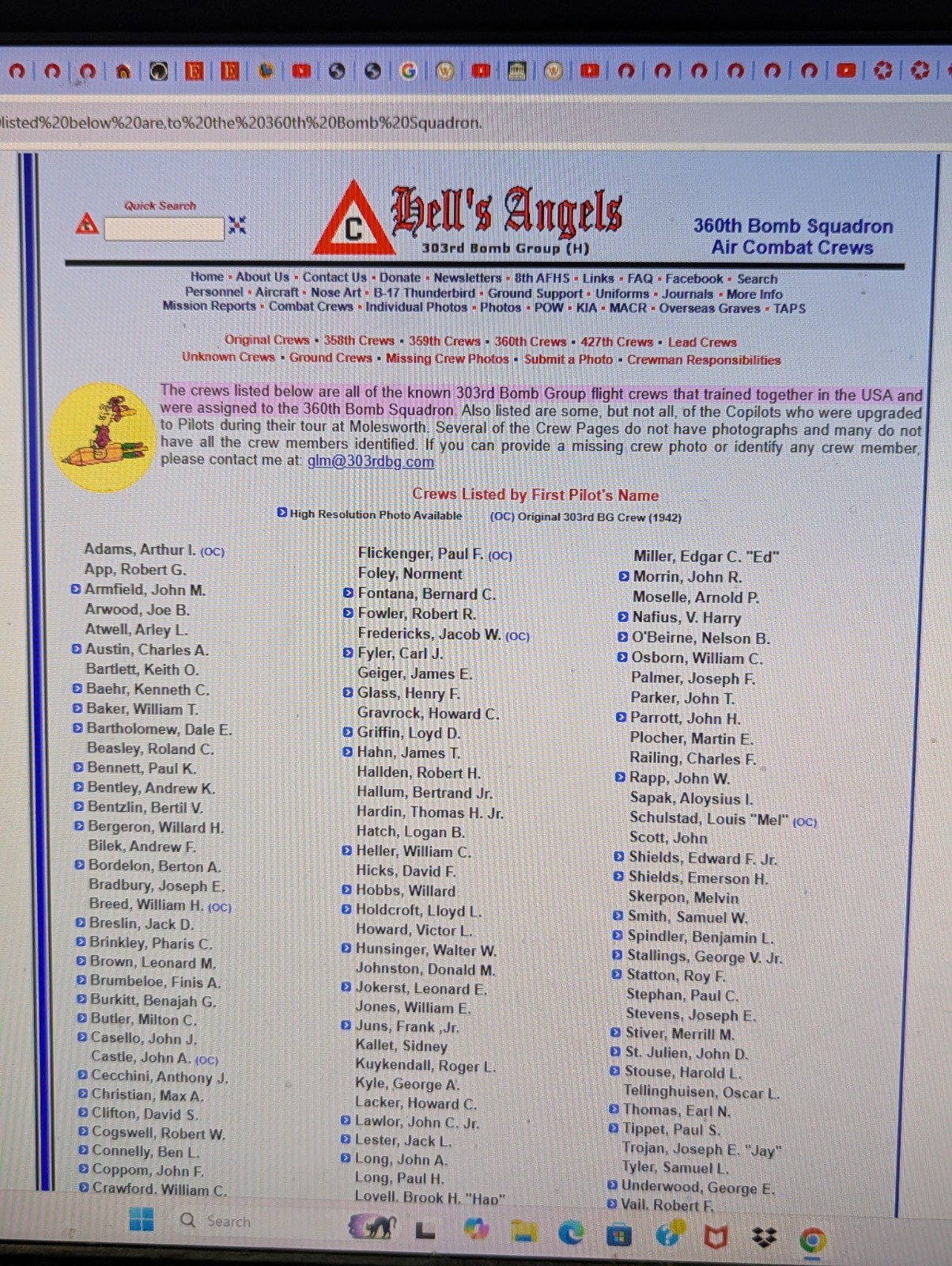 WW2 AAF Pilot ID Card - Arley L. Atwell 303rd Bomb Gp 360th Squadron 1943 XB