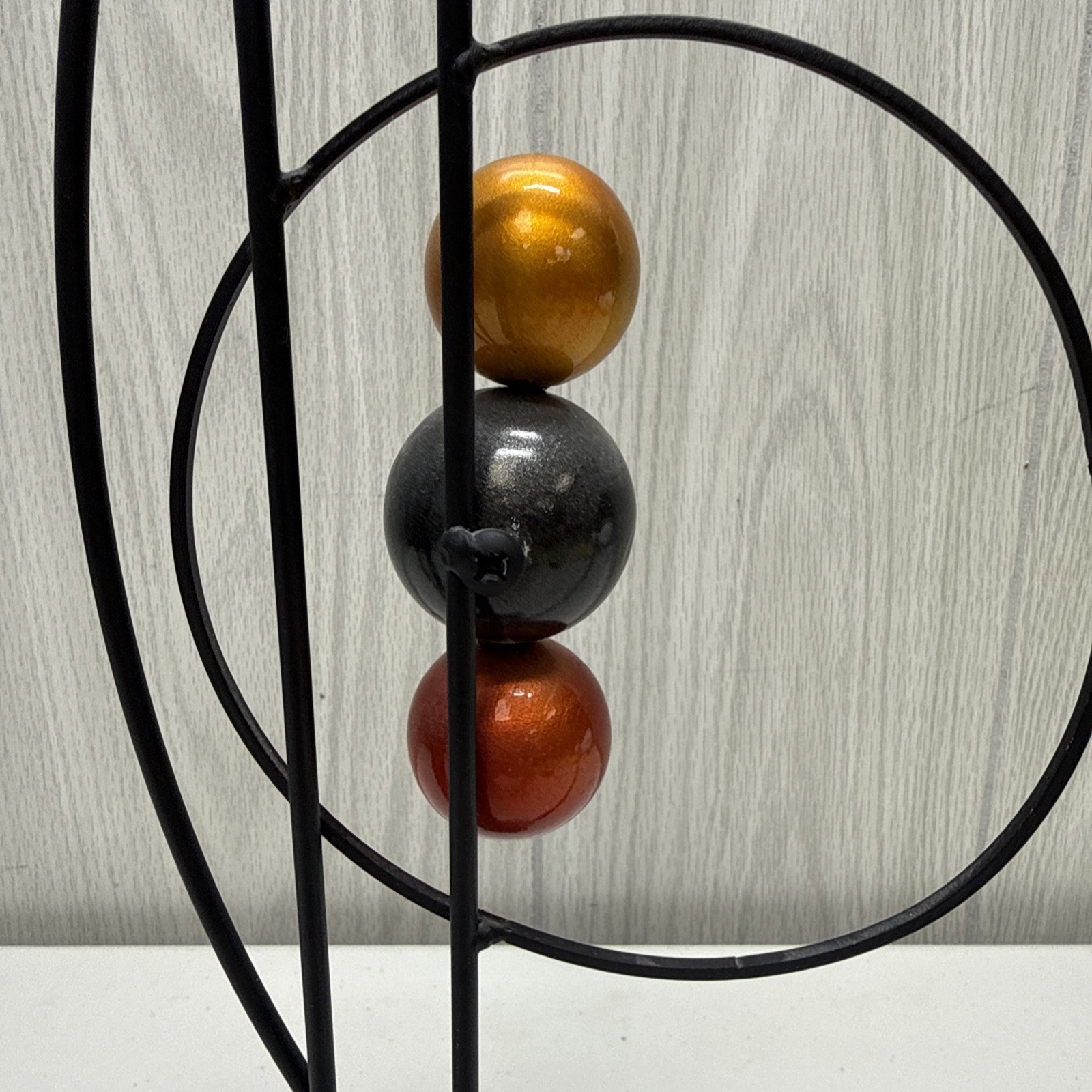 Rick Martin 2011 Post Modern Metal Candlestick Holder Atomic Spherical Abstract