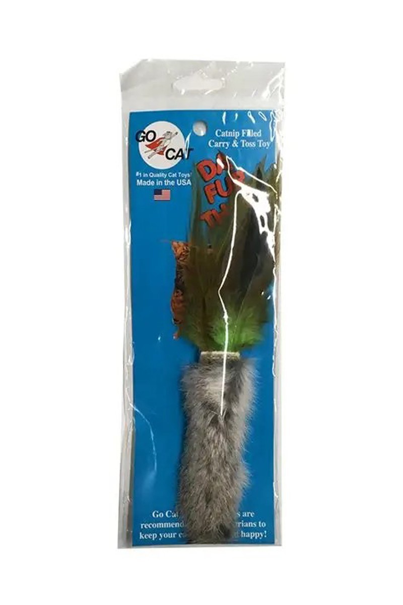 Go Cat Da Fur Thing Catnip Rabbit Fur Toy 1-12 Qty Authentic Kitten Bird Feather