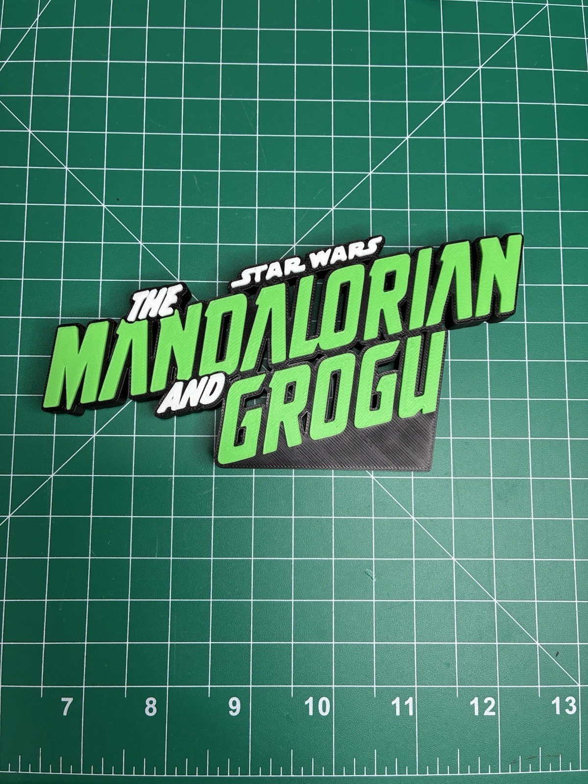 3D Printed Star Wars The Mandalorian And Grogu Logo Sign Display