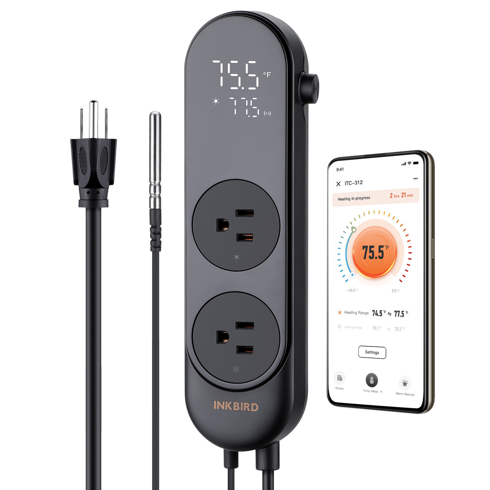 Bluetooth Thermostat Temperature Controller Heating Cooling Incubator Greenhouse