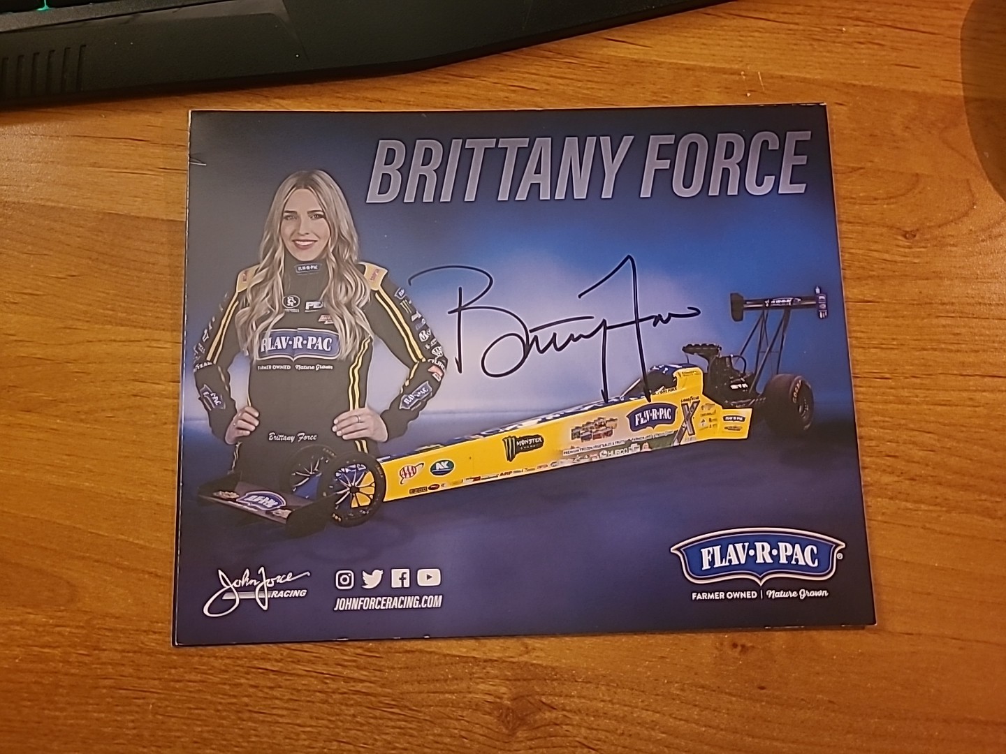 2023 Brittany Force NHRA Hero Card Autographed Signed