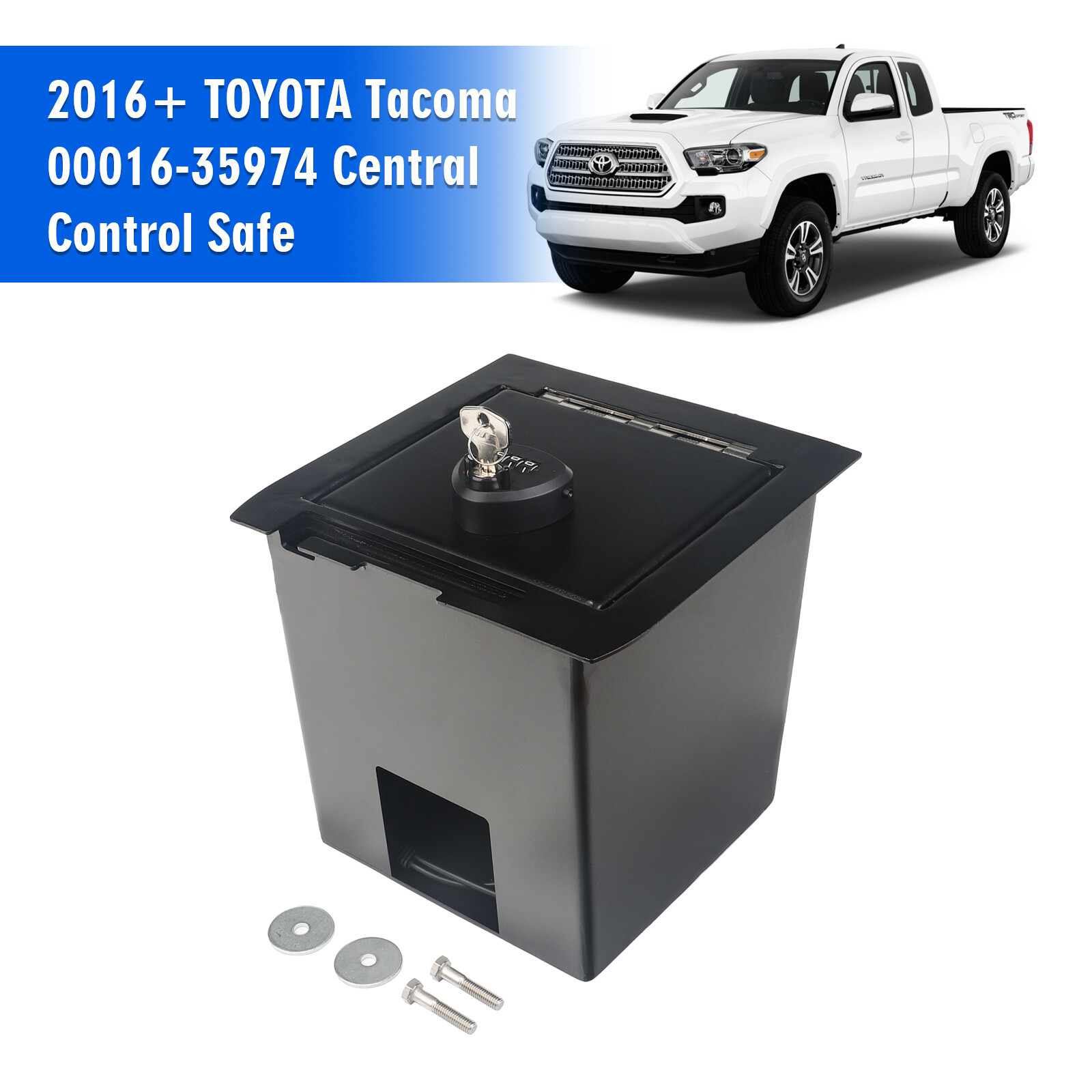 For 2016-2023 Toyota Tacoma Center Console Safe Gun Storage with LED Lighting