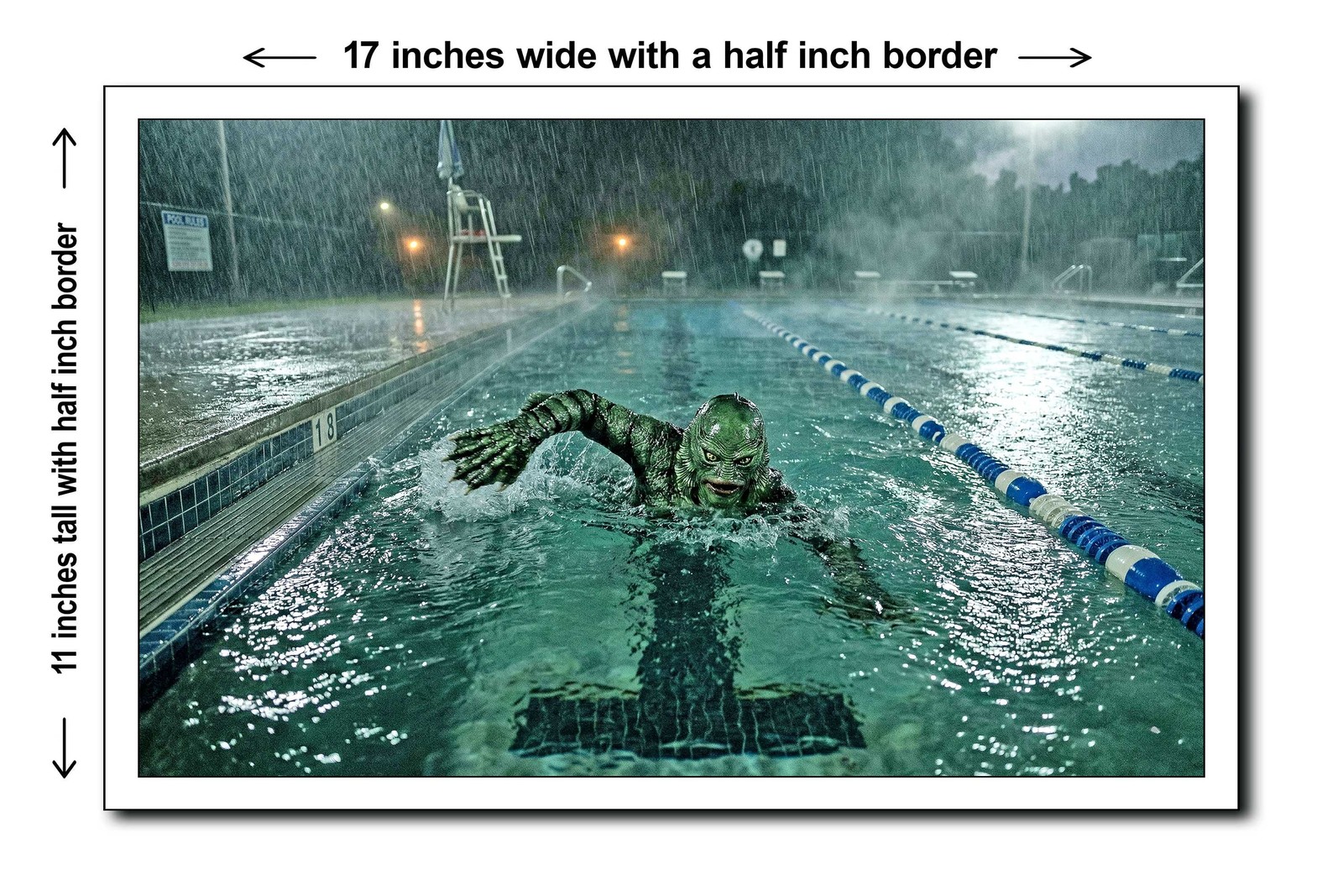 Creature From the Black Lagoon Swims a Few Laps - 11x17 Poster