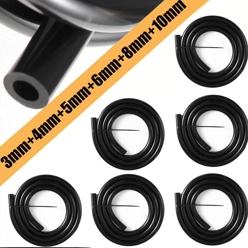 5FT 3 4 5 6 8 10mm Auto Car Vacuum Silicone Hose Line Pipe Tube Kit +Connectors