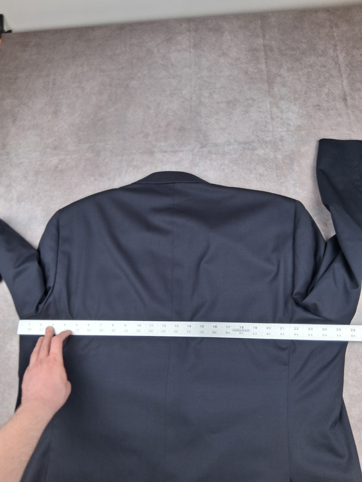 Hart Schaffner Marx Blazer Men 48L Navy Blue Chicago Fit Wool Blend Sport Coat