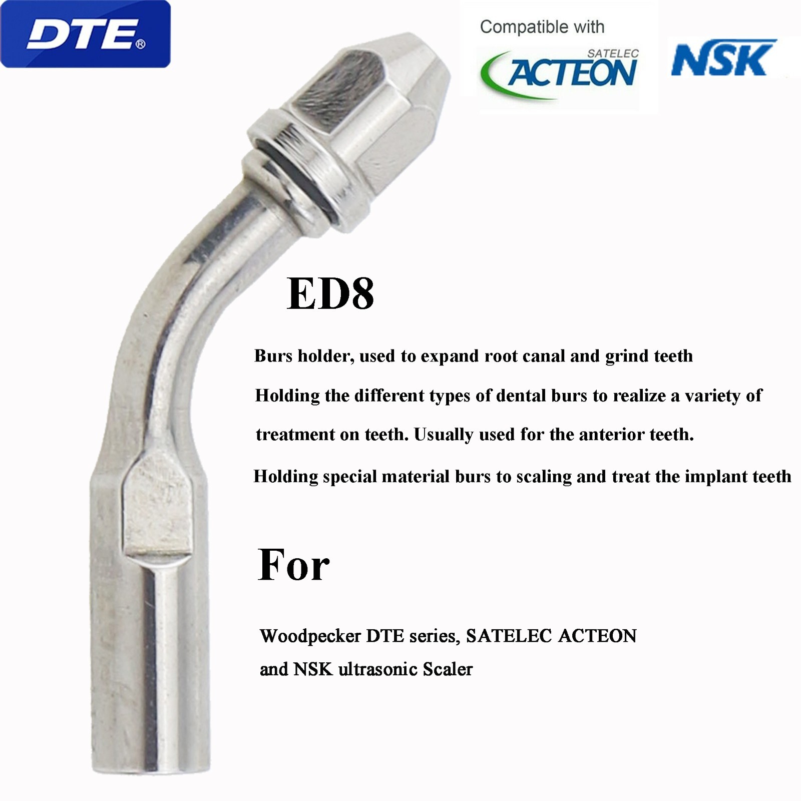 Woodpecker Dental Ultrasonic Piezo Scaler Tips Endo Perio DTE SATELEC NSK EMS