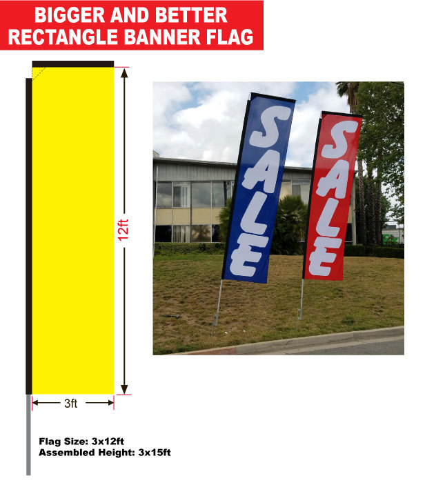 Mercedes-Benz Dealership 15' Advertising Rectangle Banner Flag w/ pole+spike