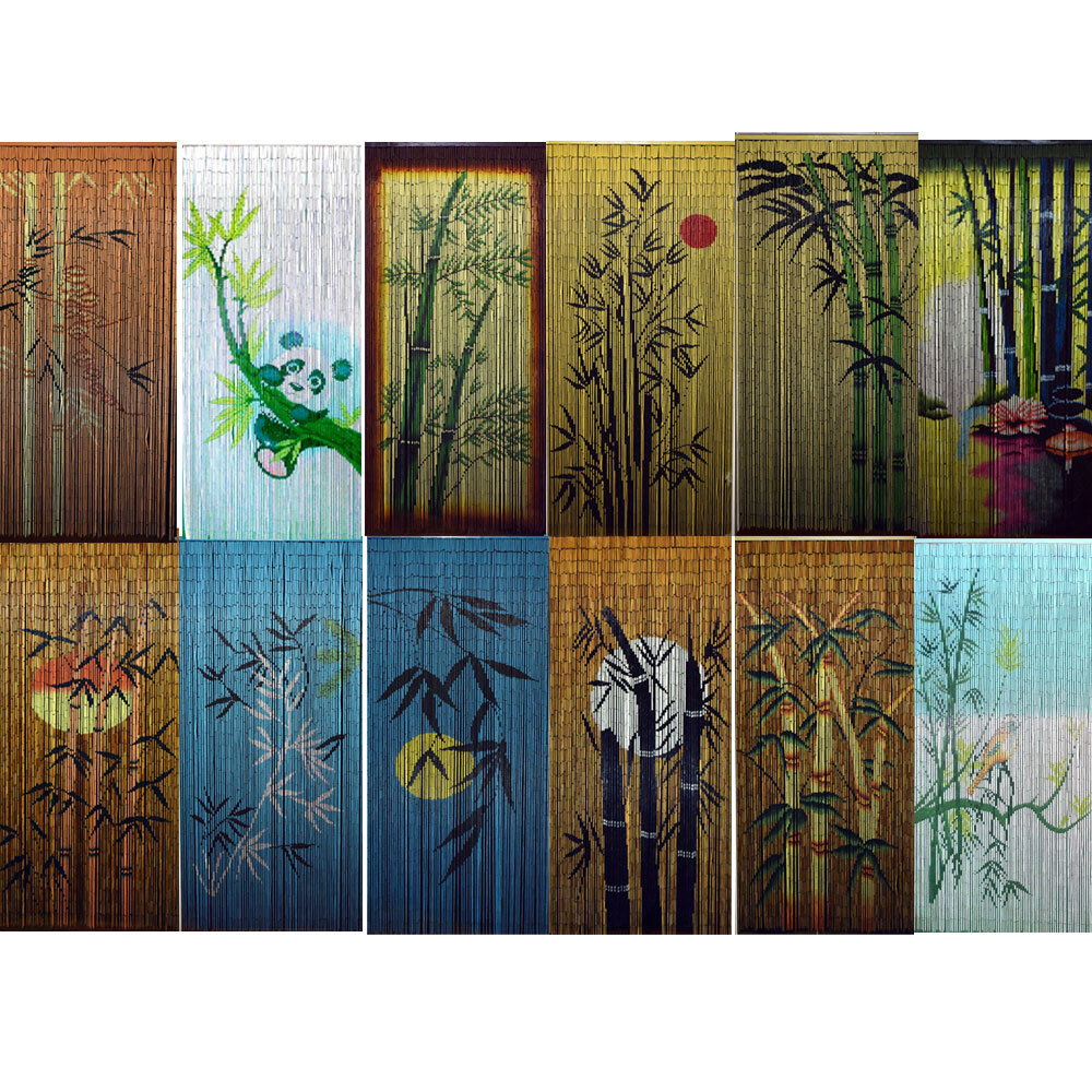 1 pc Bamboo Beaded Handmade Curtain Beads Window Door Room Divider Chinese Shoji