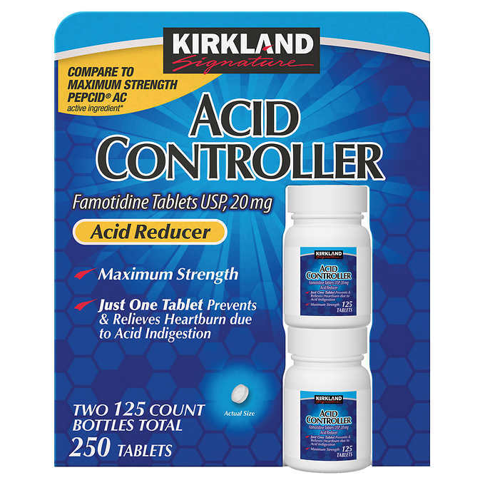 Kirkland Signature Acid Controller Famotidine 20 mg Maximum Strength 250 Tablets