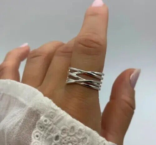 Solid 925 Silver Sterling Ring Handmade Bohemian Thumb Women Ring All Size SR656