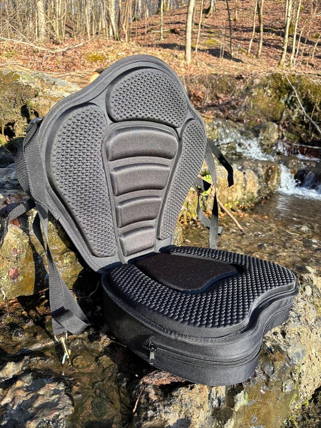 CRO Ultimate Padded Kayak Seat - 4” Thick Cushion for Maximum Comfort + Storage