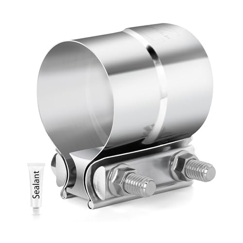 Pcs Exhaust Clamp Butt Joint 304 Stainless Steel Band Lap Joint Band 2.0 inch 1