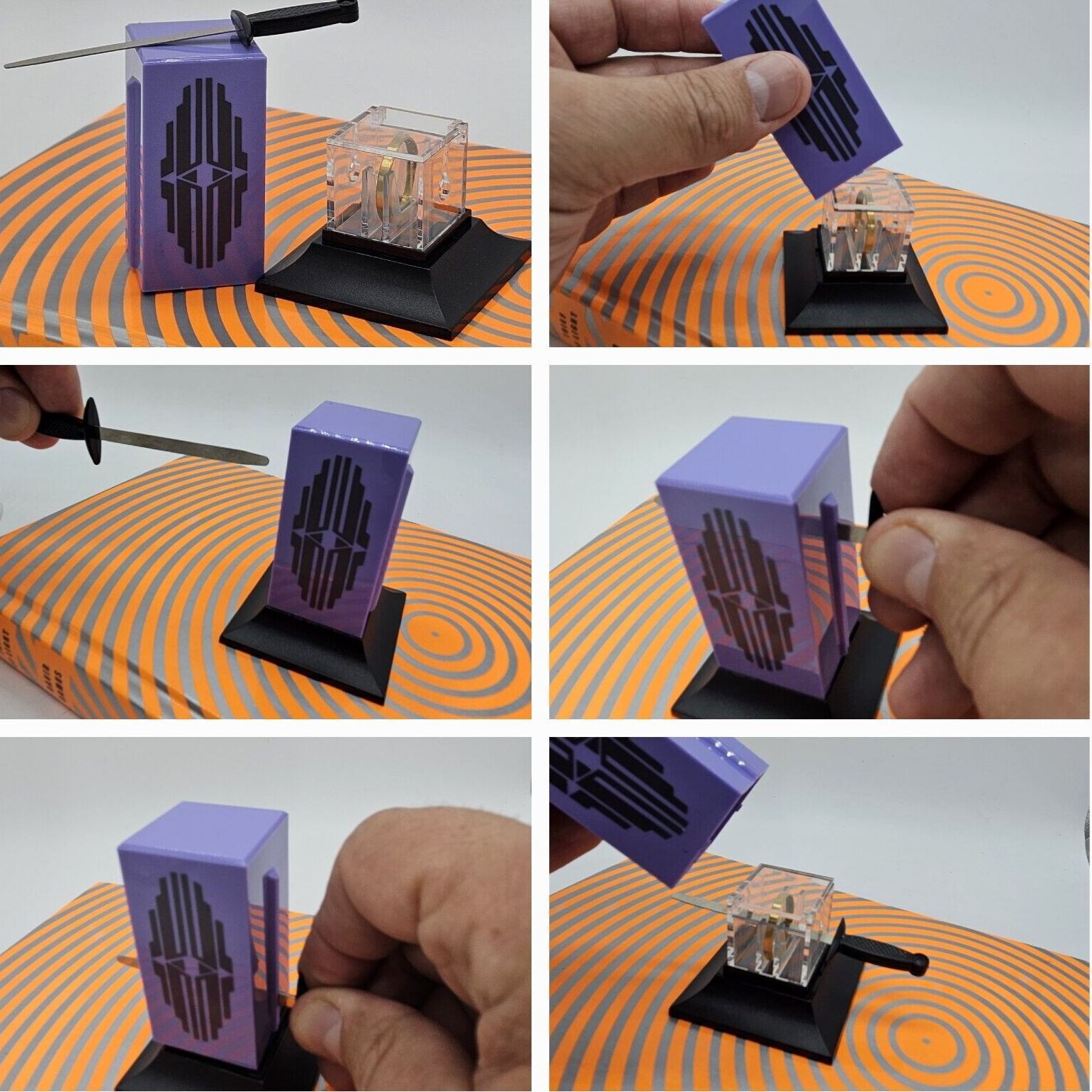 Magic Trick - Sword Through Box and Ring - Penetration Illusion Prop 3A