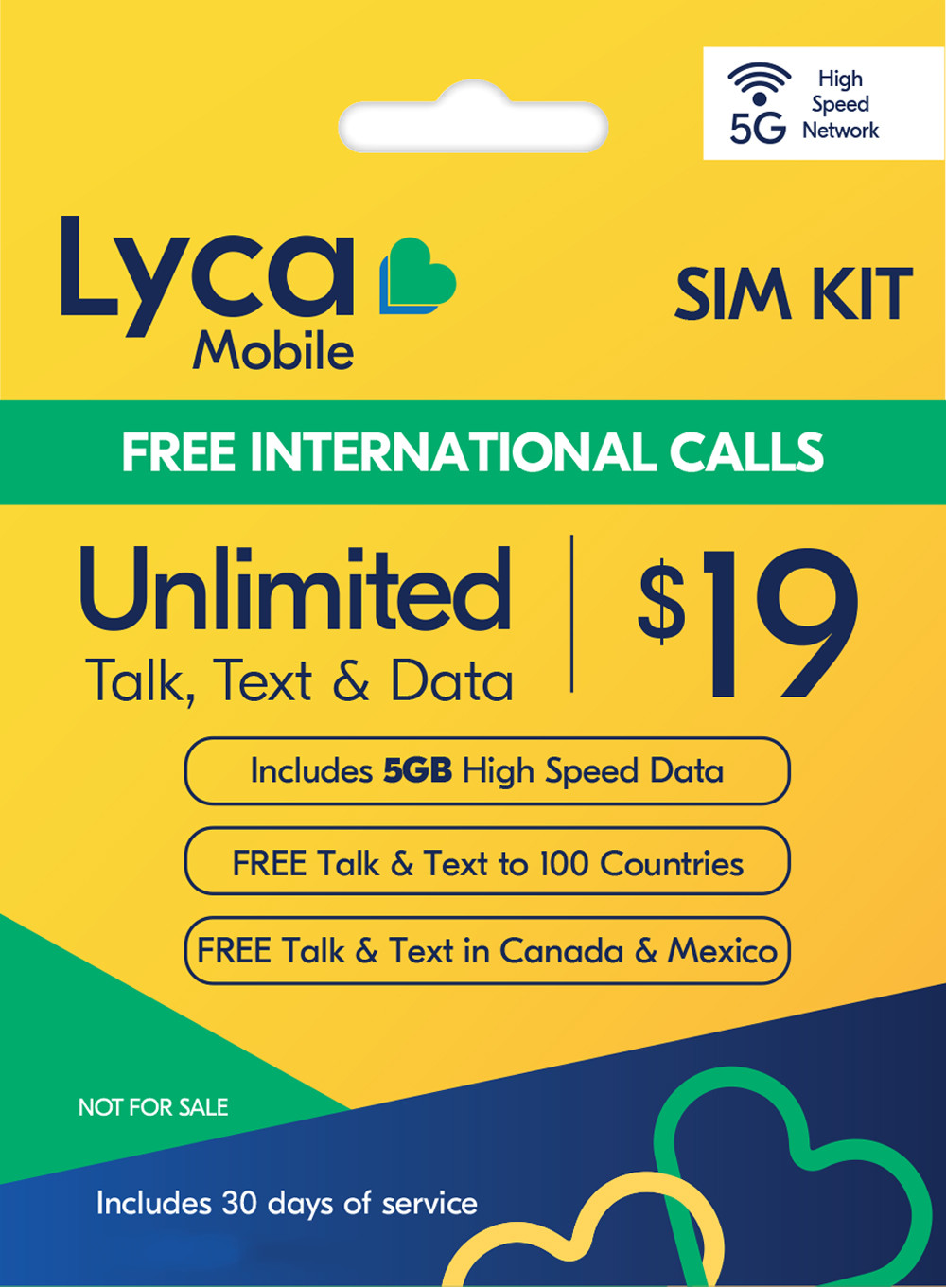 Lyca Mobile USA Prepaid 5G/4G SIM Card | 30 Day Preloaded SIM Card