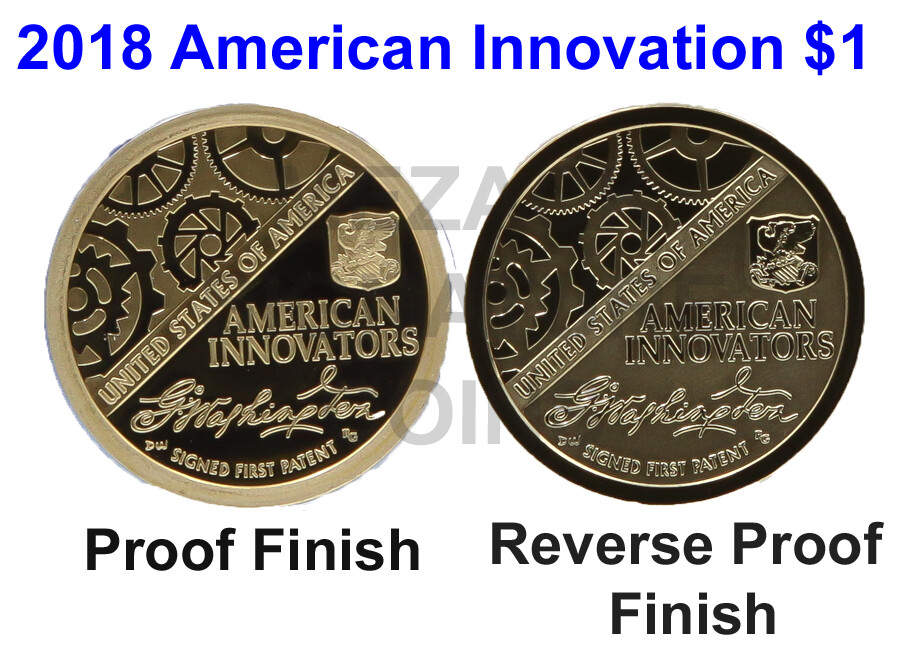 2018 S $1 American Innovation Reverse Proof and Proof Set with all OGP
