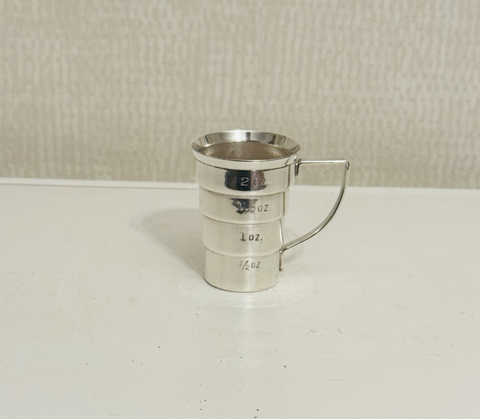 Napier Vintage Silver Plated  Stepped Jigger Bar Measuring Tool