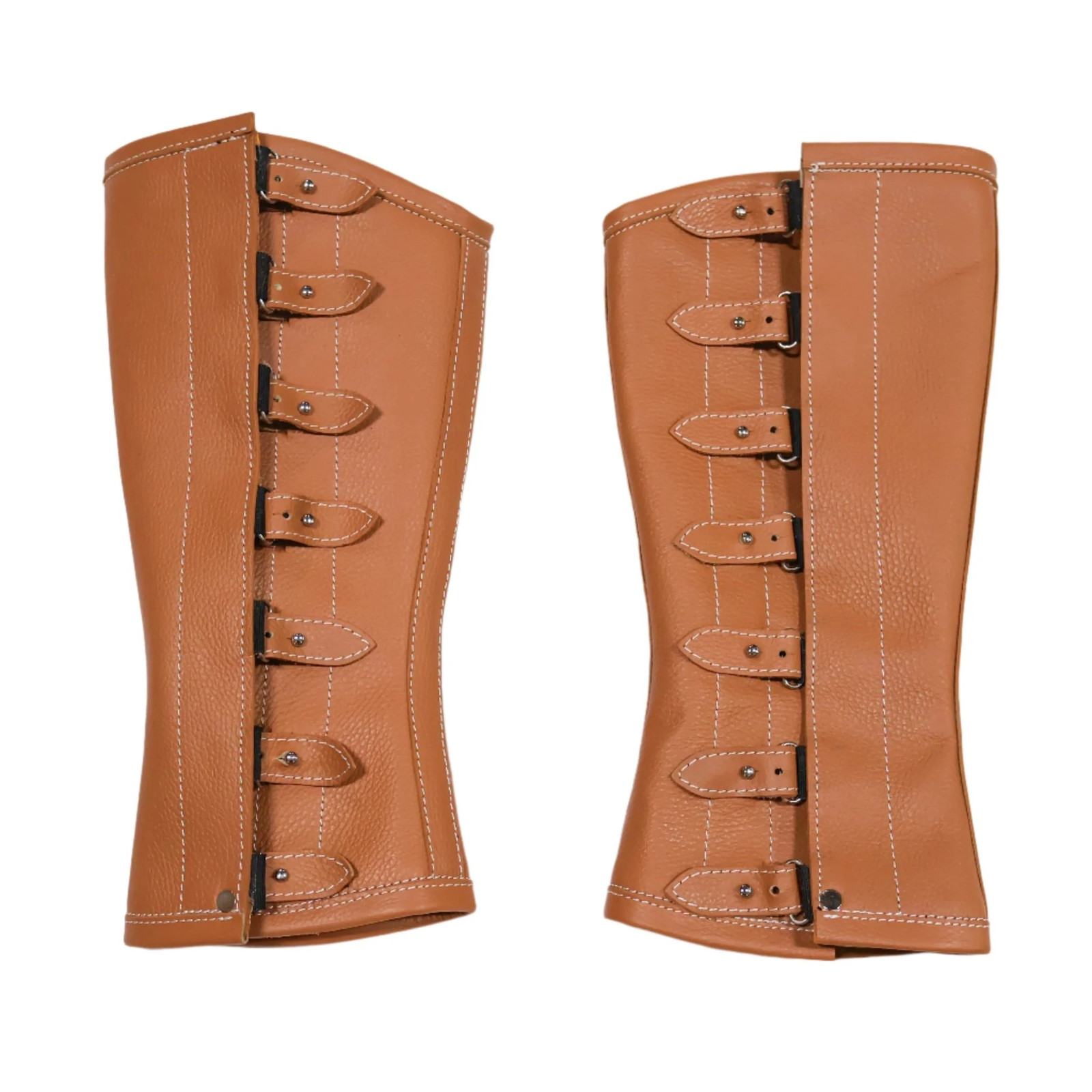 Charro Miel Polainas Espanolas Para Montar Leather Chaps