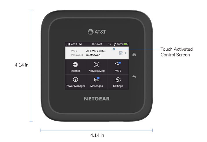 Netgear NightHawk M6 Pro WiFi 6E Mobile Hotspot Router Black(AT&T+Unlocked)-Good