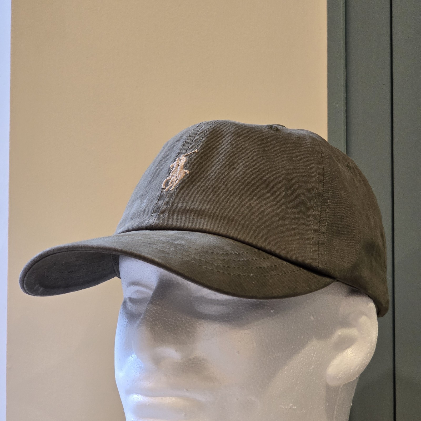 Polo Ralph Lauren Men's One Size Cotton Chino Adjustable Ball Cap Olive Green