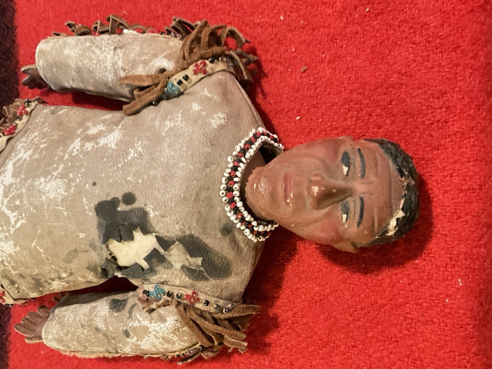 Vintage Native American Sioux Indian Lakota Buckskin Beaded Doll