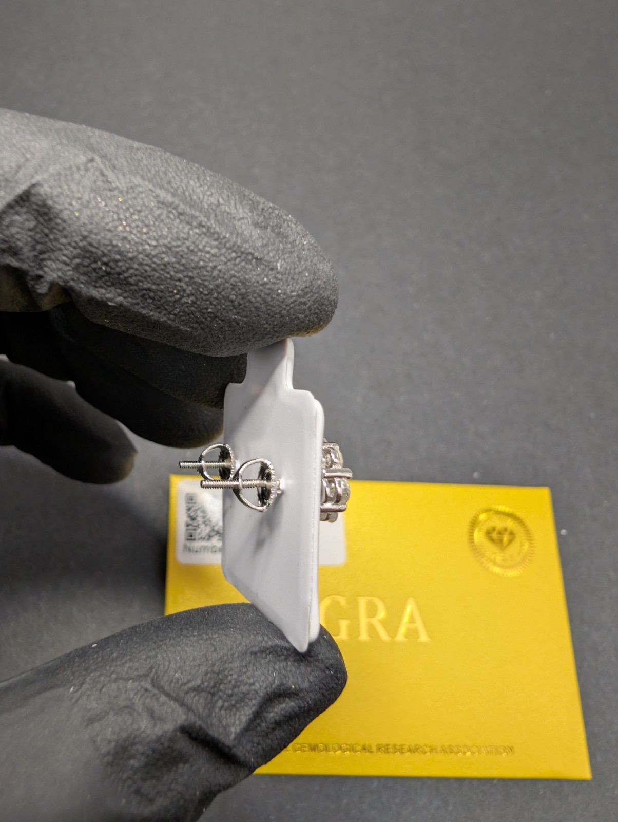 Solid 925 Sterling Silver GRA Certified Moissanite 8.1mm Honeycomb Cluster Studs