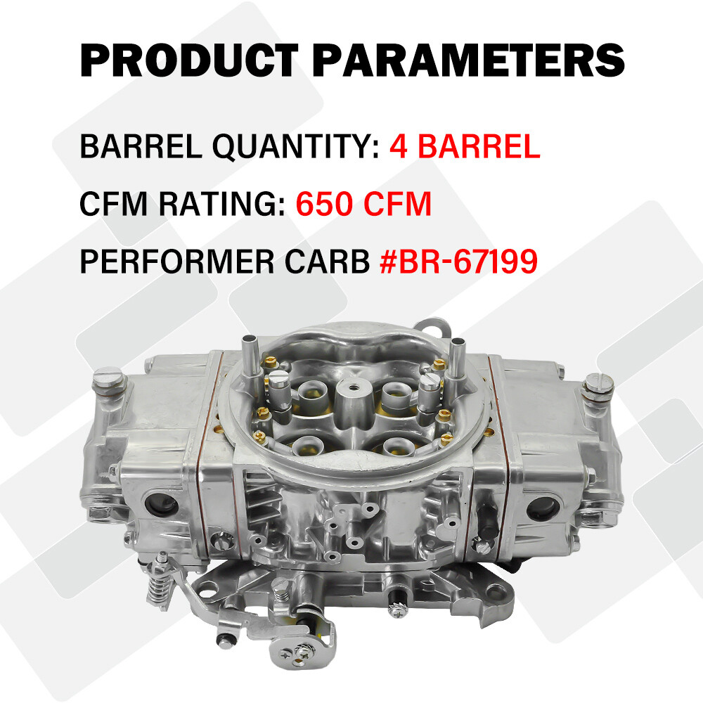 New Replace Carburetor For Holley Quick Fuel BR-67199 650CFM Race Double Pumper