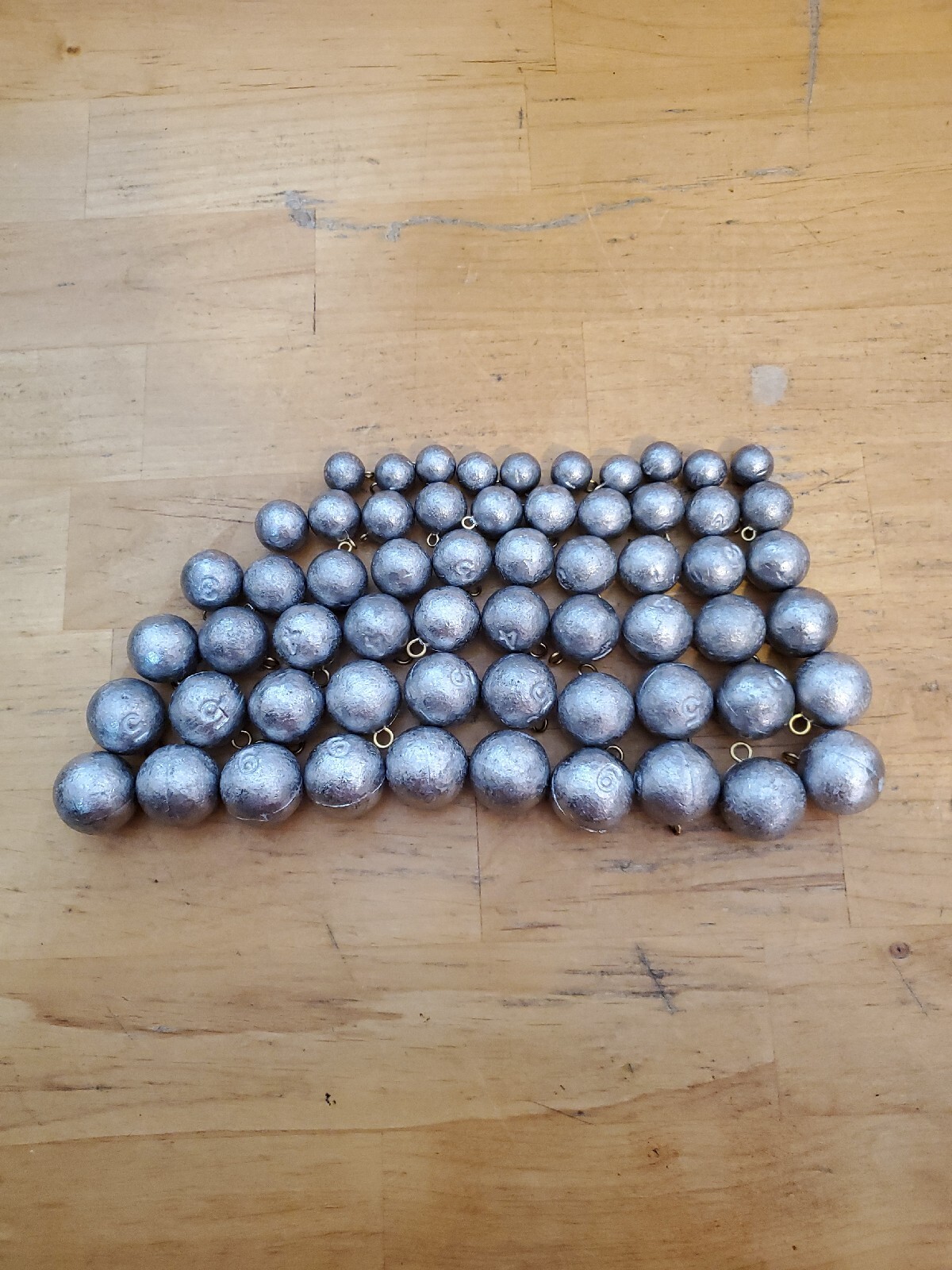 Cannon ball sinkers 1, 2,3,4,5 & 6oz 10 each lead fishing weights 60 total River