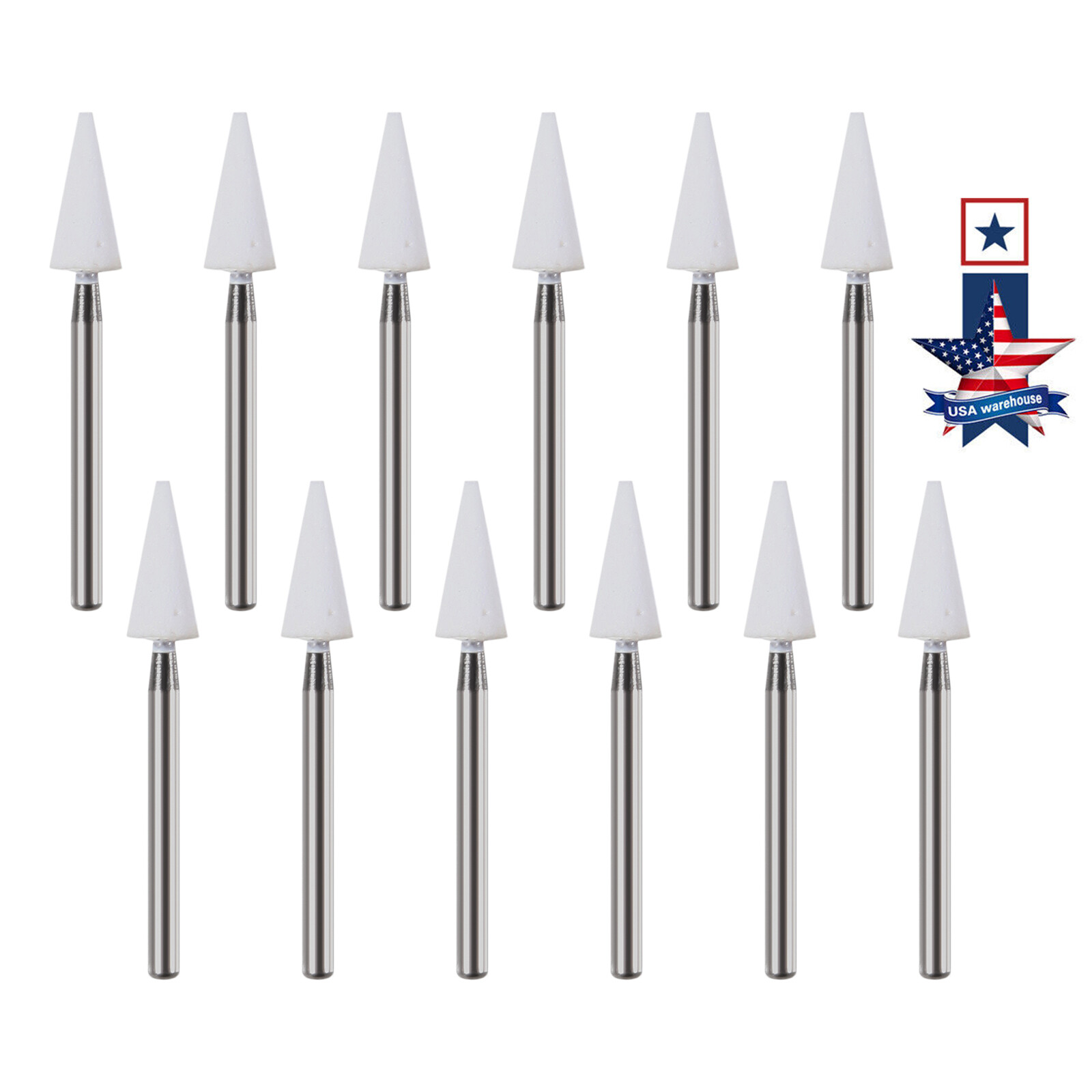 Dental White Stone Porcelain Resin Polishing Burs FG /Composite Finishing Burs