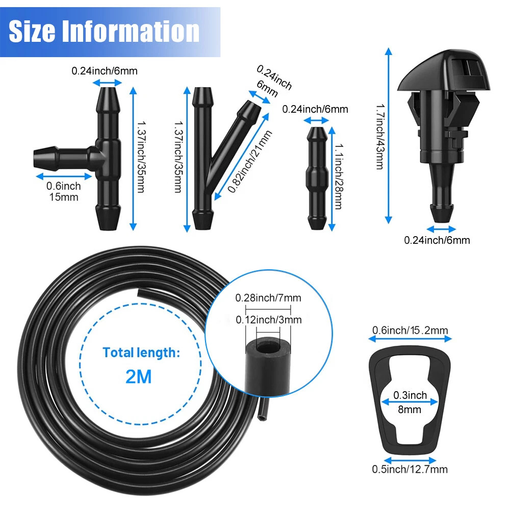 5113049AA Windshield Washer Nozzle for Dodge Grand Caravan Chrysler Town Country