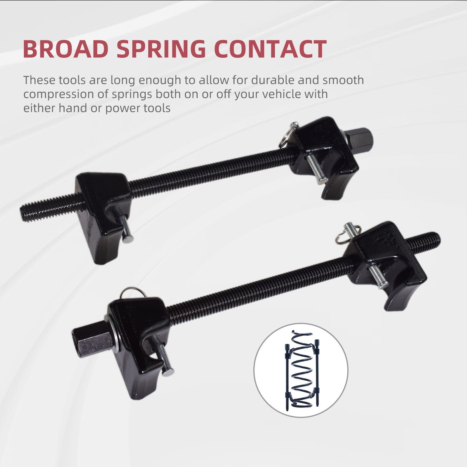 Heavy Duty Coil Spring Compressor Safety Lock Brackets Strut Shock Remover