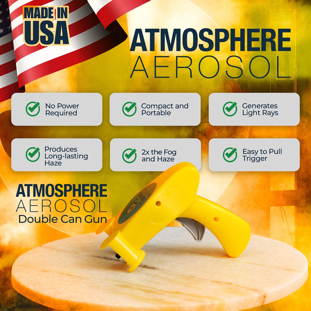 Atmosphere Aerosol 8oz Haze/Fog Spray for Photographers and Filmmakers, 2-Pack,