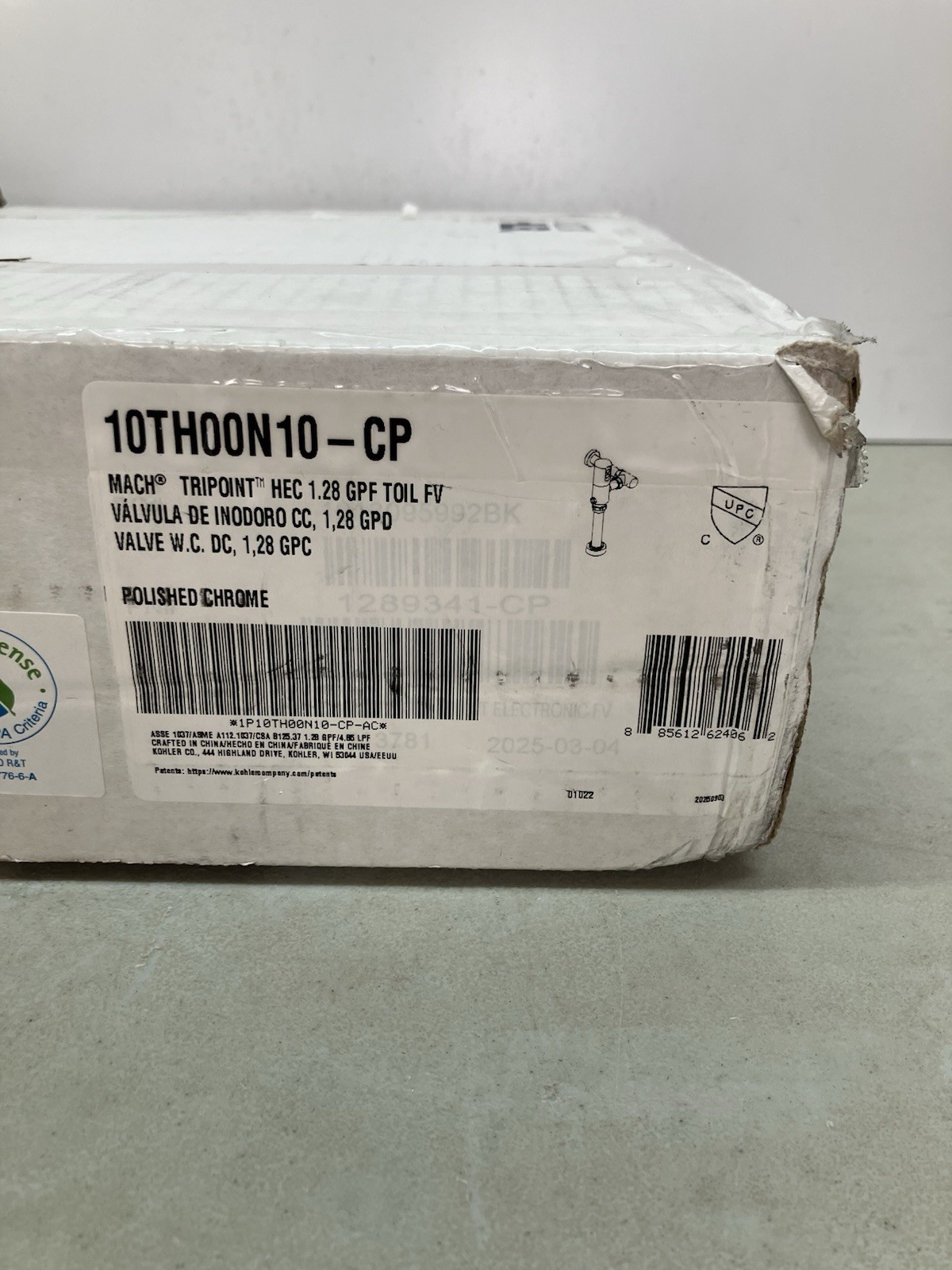 Kohler K-10TD00N10-CP Mach Tripoint Touchless Toilet Flushometer