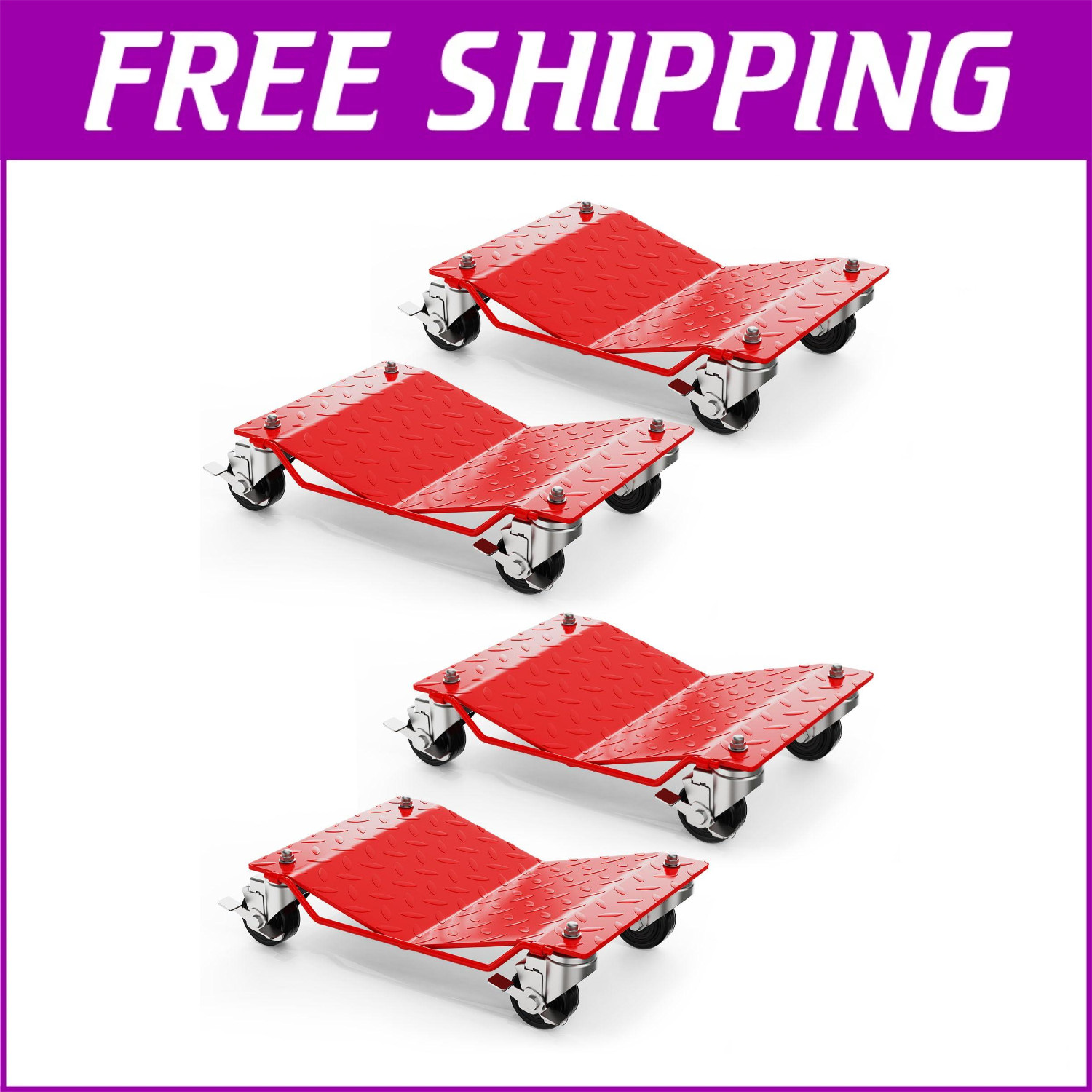 Car Dolly Wheel Tire Dolly 4PCS Heavy Duty Skate Auto Repair Moving Dolly 6000LB