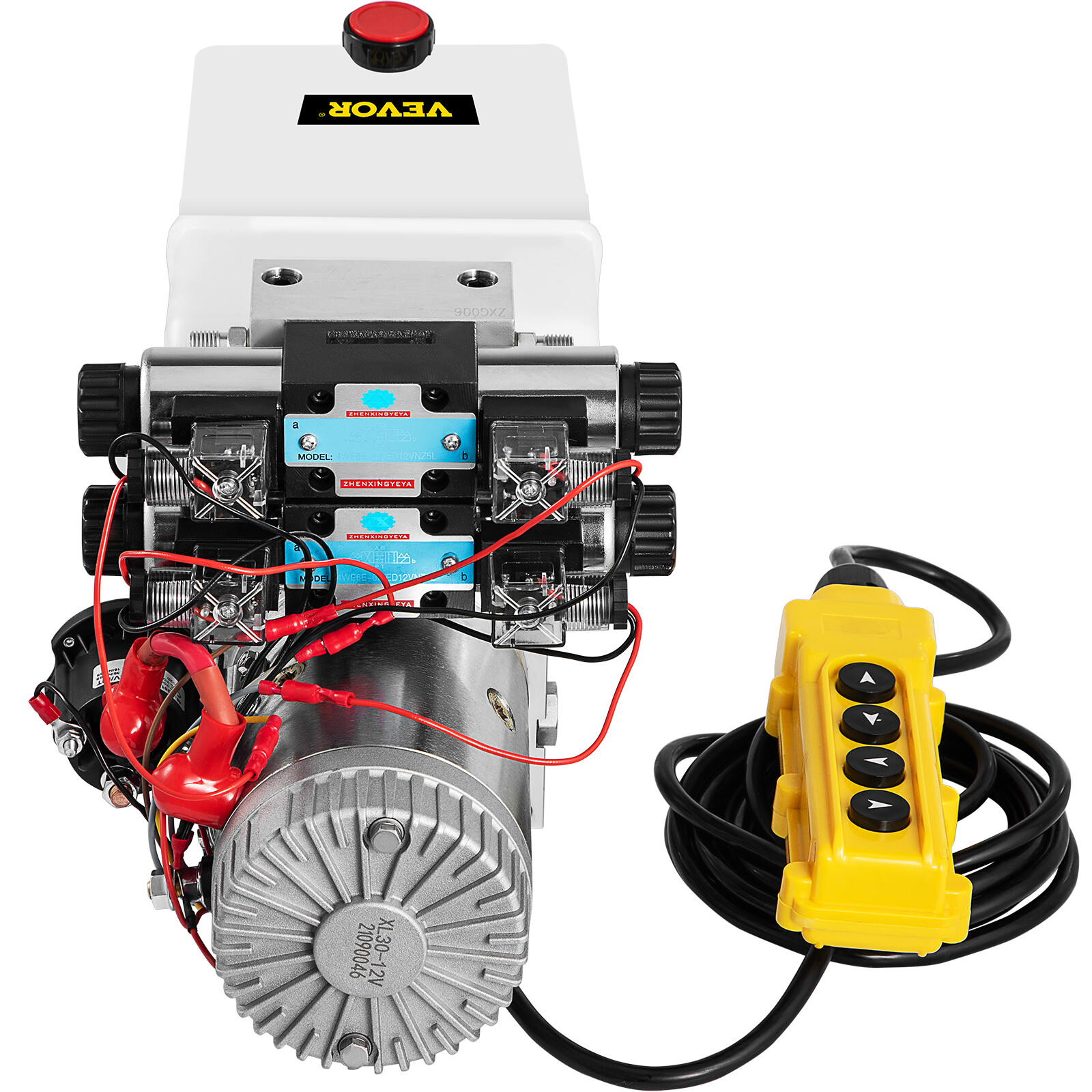 VEVOR 4 Way Solenoid Hydraulic Pump 12V 8 Quart Double Acting Trailer Power Unit