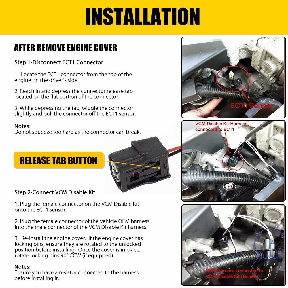 VCM Muzzler Harness Kit For Honda Ridgeline Odyssey Muzzle Acura Pilot 3.5L PLUG
