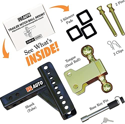 Adjustable Trailer Hitch – Trailer Hitch, Adjustable, Ball Mount Hitch - 2