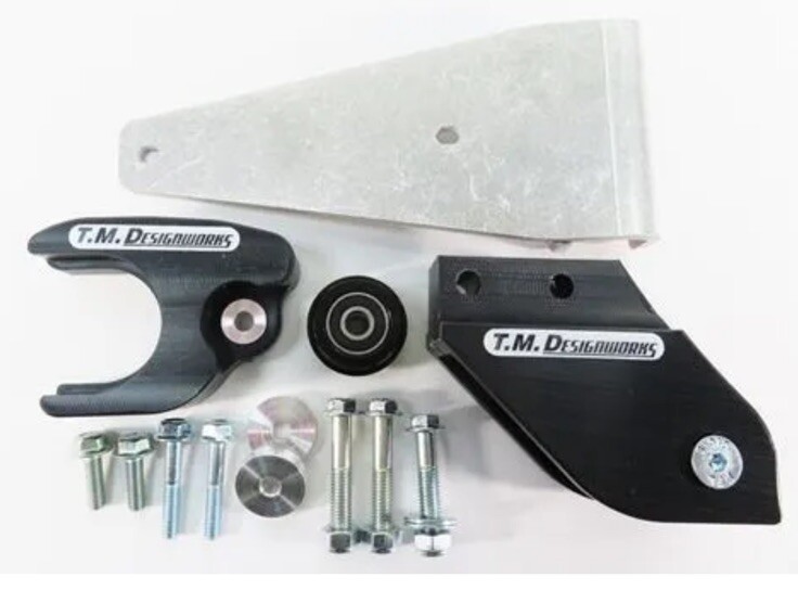 T.M. Designworks Chain Slide-N-Guide Kit for Stock Arms Black YCP-K67-BK