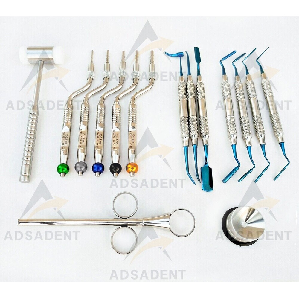 Dental Implant Surgery Kit Sinus Lift Osteotome Bone Graft Packer Carrier Mallet